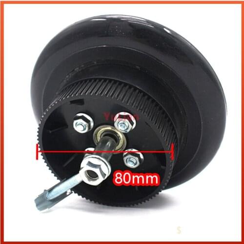 High Quality 6 inch 140mm Pu solid rear wheel with Drum brake kit for small surf electric scooters wheels 6 inch Castor wheels