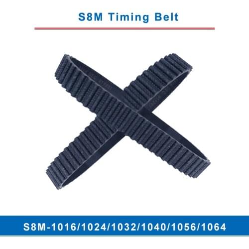 Timing belt S8M-1016/1024/1032/1040/1056/1064 teeth pitch 8 mm circular teeth belt width 20/25/30/40 mm for 8M timing pulley