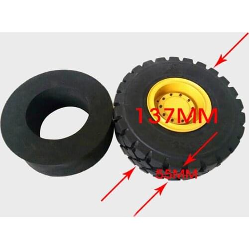 1PC 137mm Simulation Car Tires Mini Tire Small Tyres Plastic Wheels for Engineering Vehicle/ Forklift/Bulldozer/Loader Model