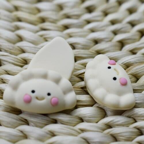 1pcs/lot resin flat back simulation smile dumpling 26mm Embellishment DIY Phone Decoration