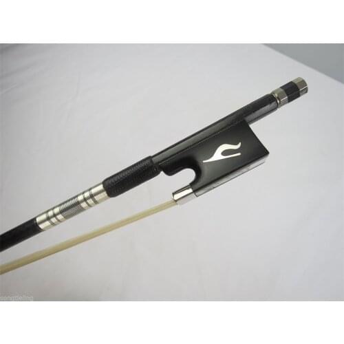 1 pcs strong plaid black Carbon fiber violin bow 4/4 #5466