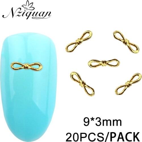 20 new 9.3mm nail art decorations glitter glass gemstone rhinestone series charm four-color metal effect DIY nail art accessorie