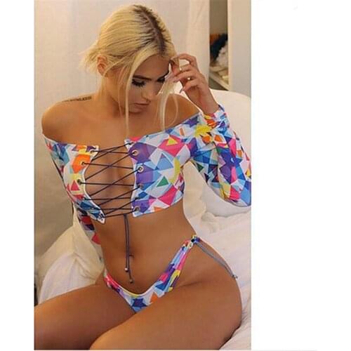 2020 Brazilian Bikinis Women Hollow Out Swimwear Swimsuit Push Up Bikinis Set Adjustable Top Bandage Thong Bathing Suits Biqunis