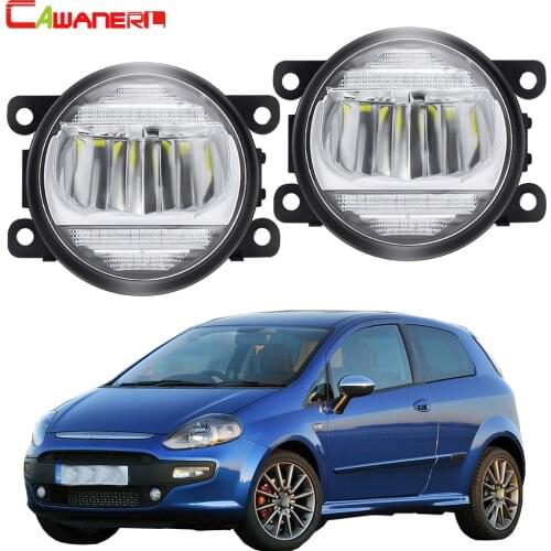 2in1 Fog Light Assembly Daytime Running Light Car H11 Front Bumper LED Fog Lamp DRL 12V For Fiat Punto Evo 2009 2010 2011 2012