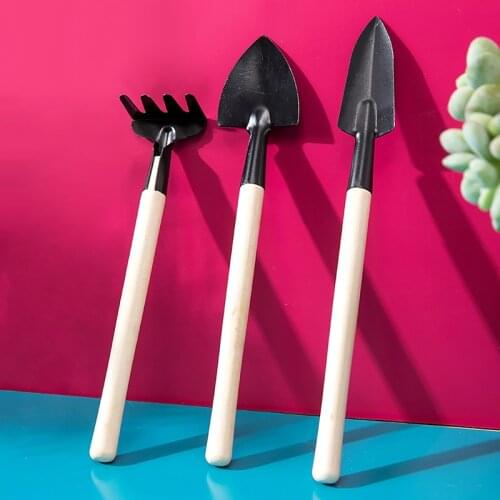 3pcs/Set Gardening Tool Set Balcony Home-grown Mini Digging Suits Three-piece Small Shovel /Rake/Shovel Garden Tools Combination