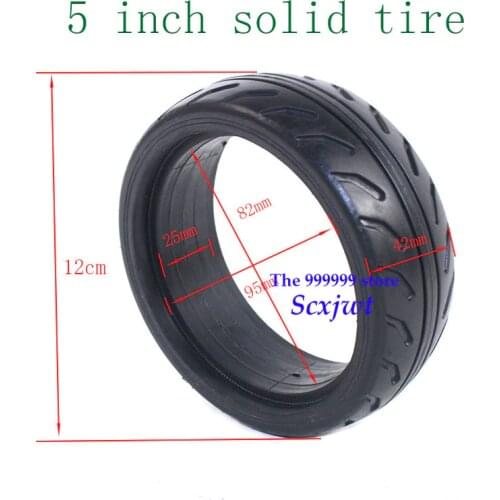 5 inch solid tire for balancing car, electric skateboard , Trolley Cart , baby carriage 5 inch rubber tyre
