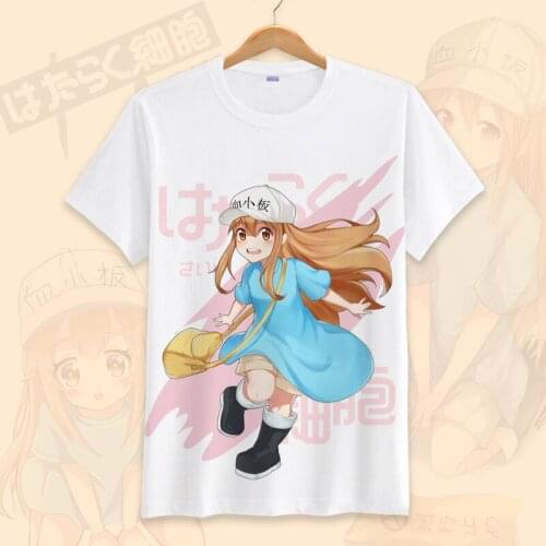 Anime Cells at Work! Erythrocite Red Blood Cell and blood platelet t-shirt Cosplay Costume for kids and adult costumes