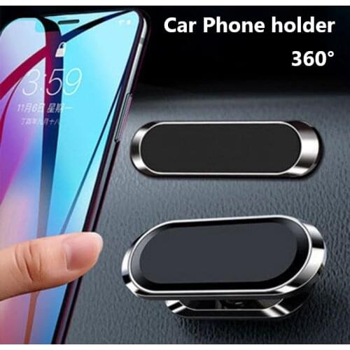 Oppselve Magnetic Car Phone Holder Rotatable Mini Strip Shape Stand For Huawei Metal Strong Magnet GPS Car Mount for iPhone 11