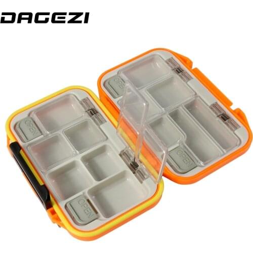 DAGEZI Multi-function Fishing Box for fishing Popper 12 Compartments can be adjustable Fly Fishing Box Fishing Accessories