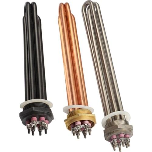 Dn40 project water tank heating rod stainless steel thickened high power electric heating pipe 220 / 380V / 3 / 6 / 9kw