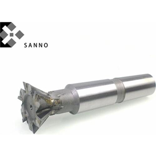 Taper shank YG tungsten steel dovetail slot milling cutter D20x55 - D60x60 degree brazed dovetail groove end mill cutting tool