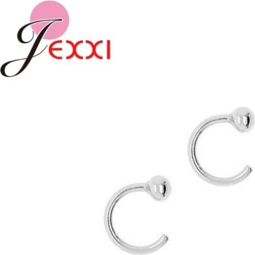 Hot Sale Simple&Tiny 925 Sterling Silver Hoop Earrings For Women Girls Fast Shipping Round Huggie Earring Jewelry