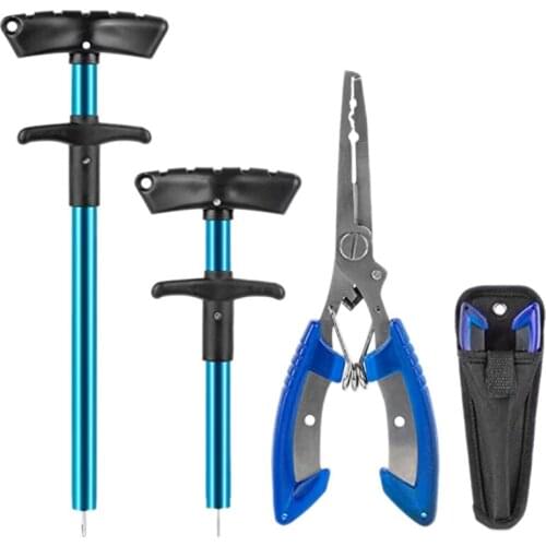 Fish Hook Remover Fishing Pliers with Sheath Portable Fishing Extractor Tool Set for Fishing