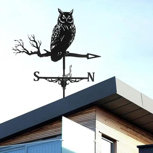 Owl Weathervane Weather Vane Yard Garden Farm Scene Stake Crafts 30inch Tall