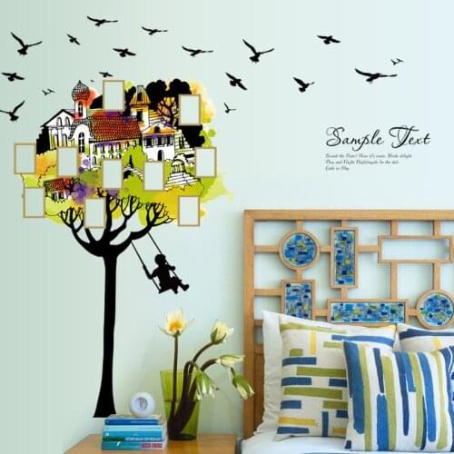 Creative Tree House Photo Frame Wall Stickers For Living Room Bedroom Decoration Diy Wall Mural Art Home Decals