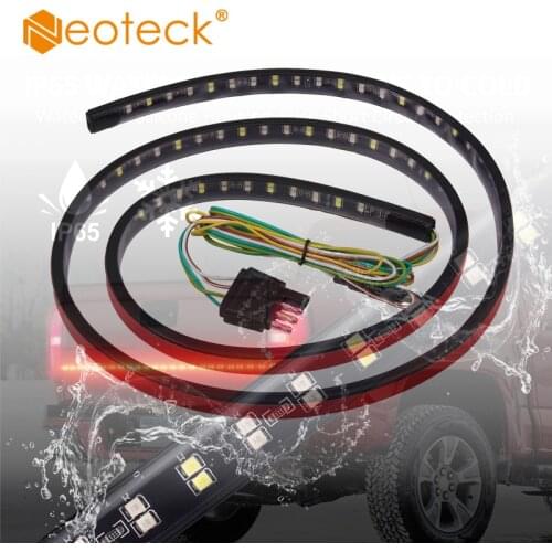 Neoteck Waterproof Running Reverse Braking Turn Signal Reverse Backup Light with 4 Way Flat Y-Splitter 60 Inch Tailgate Light
