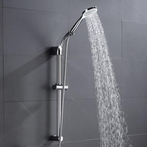 New Shower Slide Bar Combo High Quality Hand Held Shower Head Holder Wall Mount ABS Chrome Plated Shower Sliding Bar Set