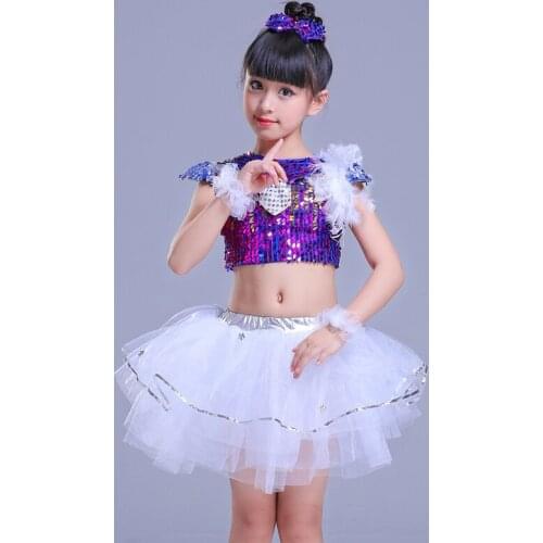 Modern Jazz Dance Clothes Girls Boys Street Dance Fashion Hip-hop Dance Costume Ballroom Dance Wear Children Party Stage Outfits