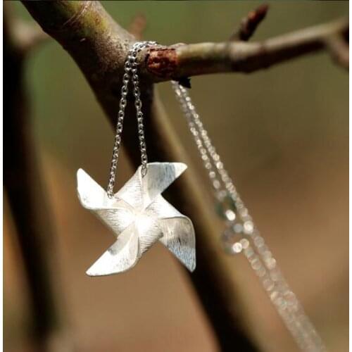 Oly2u New women Fashion Hot Sale Vivid Windmill Pendant necklaces for Women Bijoux femme