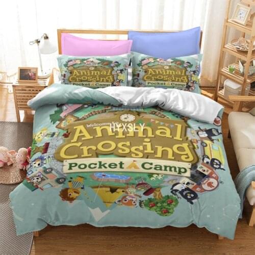 Animal Crossing 3D Print Duvet Covers Comforter Anime Games Bedding Set Cover 135*200 Single Double Size Kids Bed Line No Sheet
