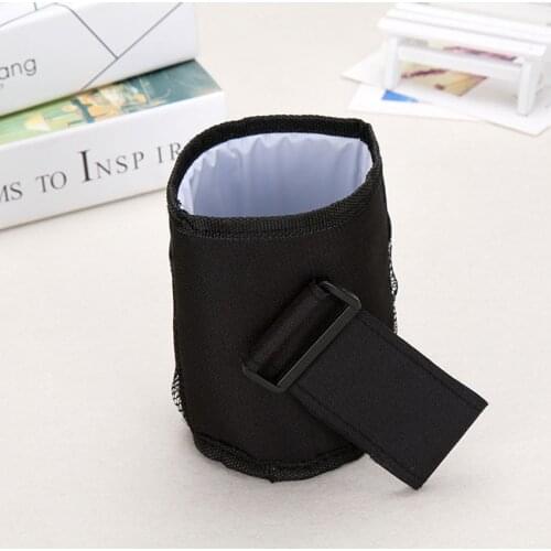 Bar Cup Holder for Strollers, Bike, Oxford Fabric Drink Cup Can Holder Waterproof Drink Holder with Net Pocket and Cord Lock