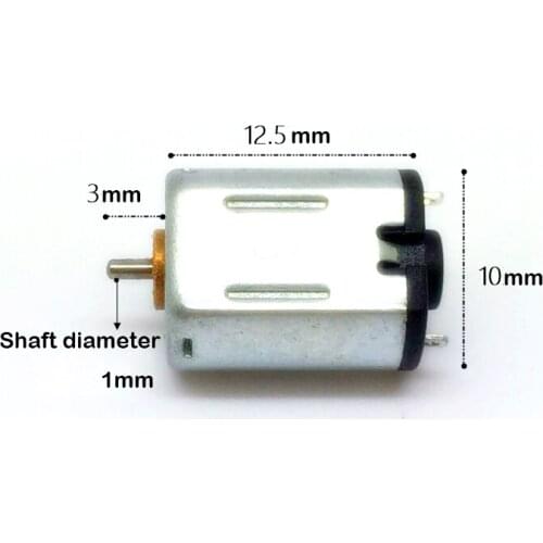 Precision Micro M10 Motor with Precious Metal Brush DC 3V-5V 30500RPM Mini Motors for DIY Models Output Shaft Dia 1mm Length 3mm