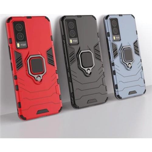 For Vivo V21E Case For Vivo V21E Cover Shockproof Soft Silicone Ring Stand Protective Bumper Phone Case For Vivo V21E V21 Y73