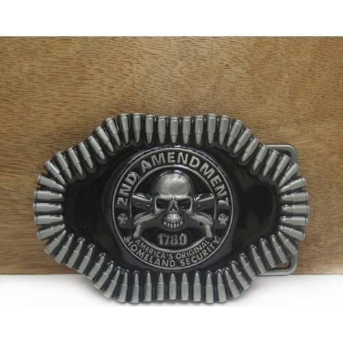 BuckleClub wholesale zinc alloy skull belt buckle jeans gift bullet belt buckle FP-03241 Luxurious retro western belt buckle