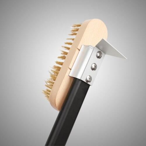 Machine Cleaning Brush with long Handle Household Grill Brass bbq Pizza cutter peel Pizza Oven clean Copper Brush Scraper rack