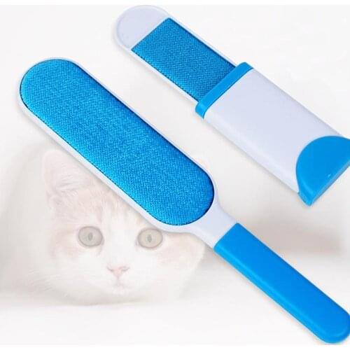Pet Hair Remover Brush Cat dog Fur Brush Base Double Device Dust Static Magic Lint Brush Cleaners Cloth Cleaning Tools