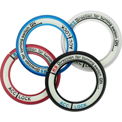 Luminous Car Key Ring Decor Sticker Ignition Switch Protective Sticker Motorcycle Accessories Keychain Circle Light Decoration
