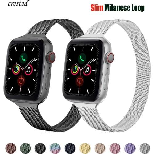 Slim Strap For Apple watch band 40mm 44mm 38mm 42mm Magnetic loop watchband for Apple watch serie 3 4 5 6 se iWatch Bracelet