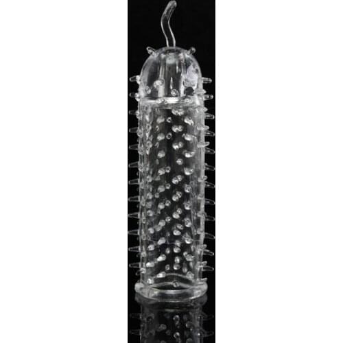 Crystal Skin Penis Extension Sleeve, Finger Condoms, Jelly Extender, Cock Ring, Slicone Condoms Enlargers, Adult Sex Toy for Men