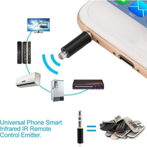 Universal 3.5mm Mini Intelligent Remote Control Plug Mobile Phone Smart Infrared IR Remote Control Jack For iPhone IOS Android