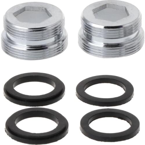 2 Pcs Dual Thread Faucet Adapter Transfer M22 Inner M24 Outer Metric Solid Connector Water Purifier KitchenTap Parts Accessories