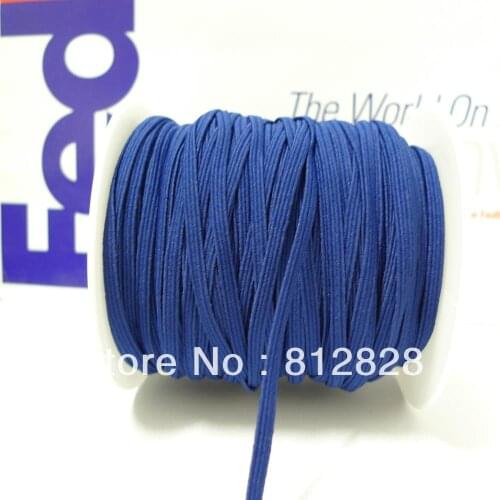 50 Meters 1/8" 3mm #16 Navy Blue Color Skinny Elastic Bands