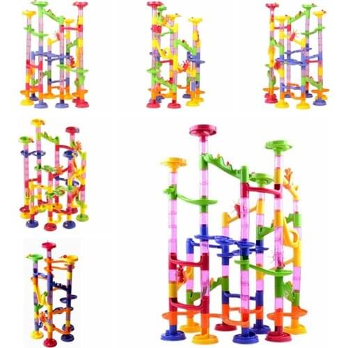 58PCS DIY Construction Marble Race Run Maze Balls Track Building Blocks Children Gift For Baby Educational Toys