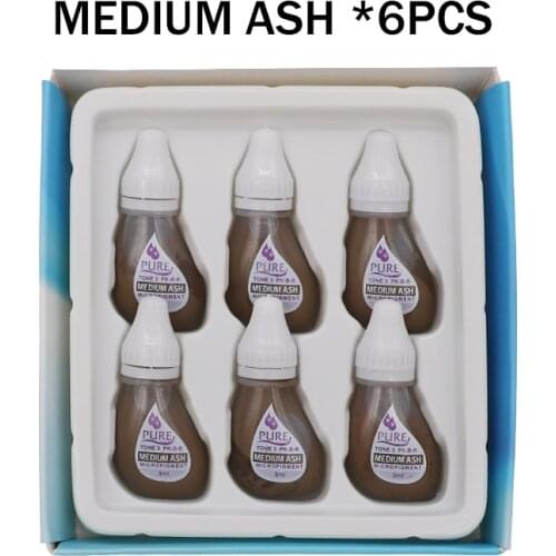 6PCS Original USA BTCH Pigment Get Pure Confidence Pure Micropigment Permanent Makeup Tattoo Inks Eyebrow Eyeliner Lip