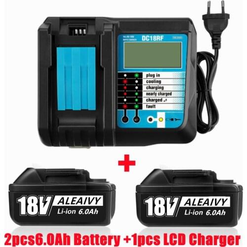 New Makita 18V Battery Rechargeable Lithium ion Battery 18V6A For BL1840 BL1850 BL1830 BL1860B LXT400 Makita 18V DC18RF 18650