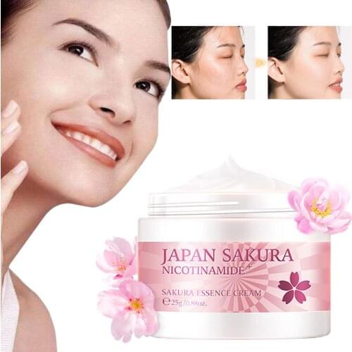 Sakura Essence Cream Niacinamide Cream Moisturizing Anti-wrinkle Face Care Anti-aging Serum Vitamin C Skin Care 25g