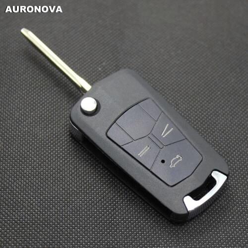 AURONOVA New Upgrade Flip Folding Key Shell for Toyota Camry 3 Buttons Remote Car Key Case