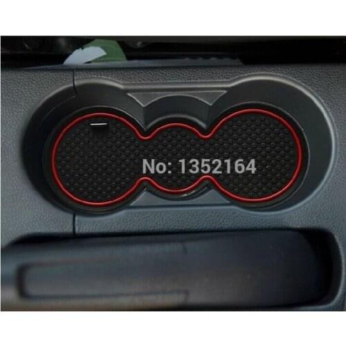 Auto anti-slip cup holder mat non slip door gate pad for ford fiesta 2009-2013 2014 , car styling