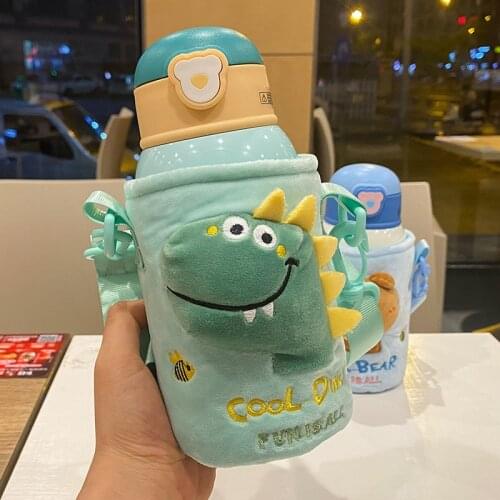 Baby Feeding Cup With Cover Stainless Steel Milk Thermos for Children Insulated hot water Bottle leak-poof thermal Cup