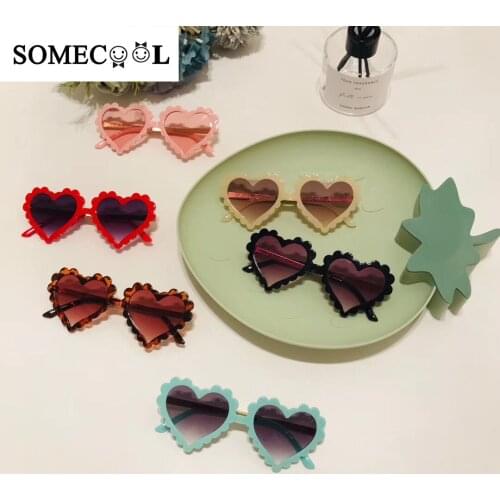 Baby Heart Kids Sunglasses2020 Fashion New Lovely Plastic Sun Glasses Girls Boys UV400 Party Sunglasses Okulry Oculos n877