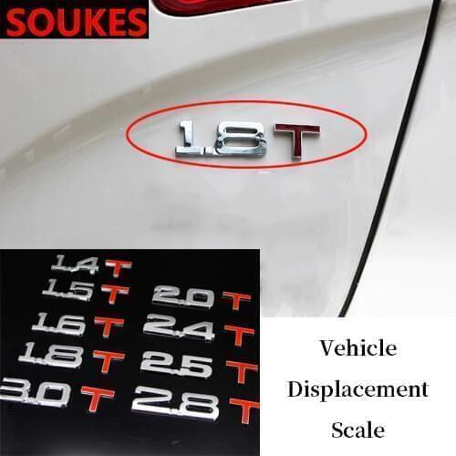 Car Trunk Displacement Emblem badge Sticker For Volkswagen VW Polo Passat B5 B6 CC Golf 4 5 6 7 Touran T5 Tiguan Bora Scirocco