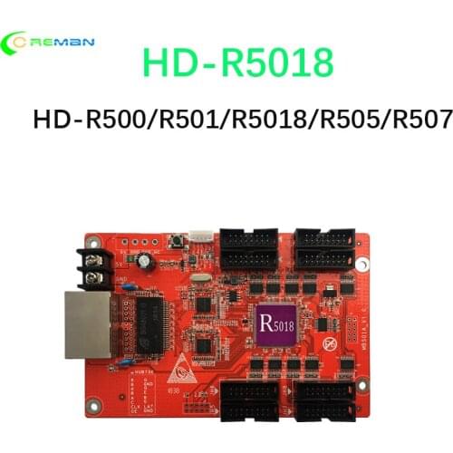 Huidu Advertising LED Display Screen Full Color Controller HD-R5018 RGB Receiving Card 8xHub75E R500 R501 R505 T901 C15
