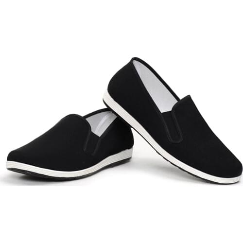 Chinese Kungfu Shoes Black Chinese Traditional Kung Fu Wing Chun Tai Chi Shoes Old Peking Shoes Bruce Lee Martial Art Sneakers