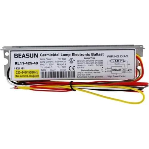 40W Germicidal Lamp Electronic Ballasts UV Ballast T5 for GPH436T5L GPH793T5L GPH843T5L G36T5L TUV36WT5 TUVPL-L36W RL11-425-40