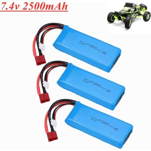 RC Lipo Battery 2S 7.4V 2500mah 25c for Wltoys 12428 12423 1:12 RC Car Spare parts