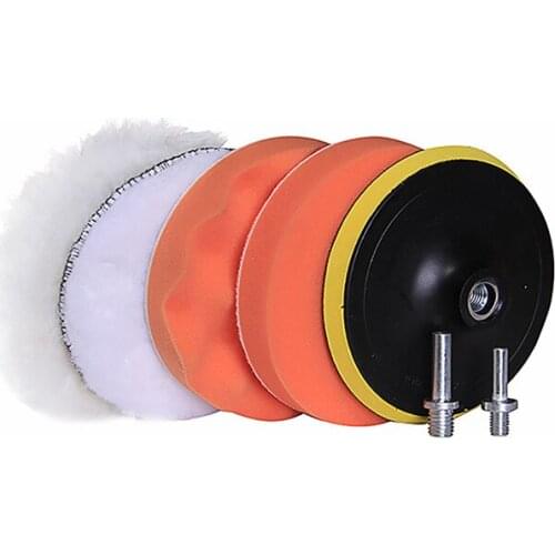 4 Inch High Gross Car Polisher Buffer Polishing Buffing Pad Kit + M10 Drill Adapter Car Care Kits Car Accessories Tool TSLM2